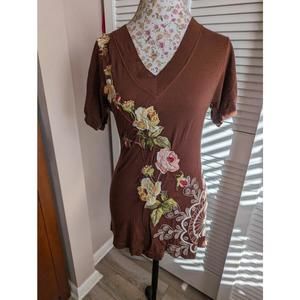 Johnny Was embroidered T-shirt